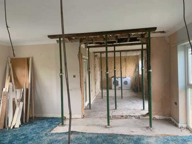 Internal structural openings supported during renovation work in Eynesbury