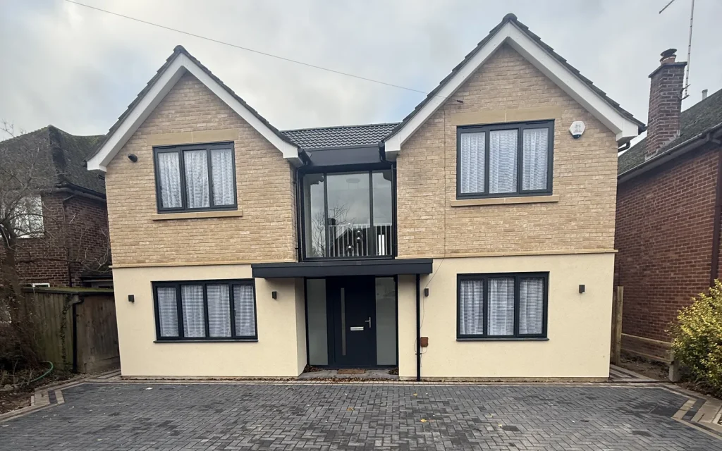 Completed large two-storey extension and refurbishment at Herons Close in Cambridge.