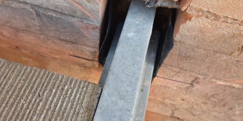 Steel beam bearing into the original brickwork of a house at Hinton Way, Great Shelford